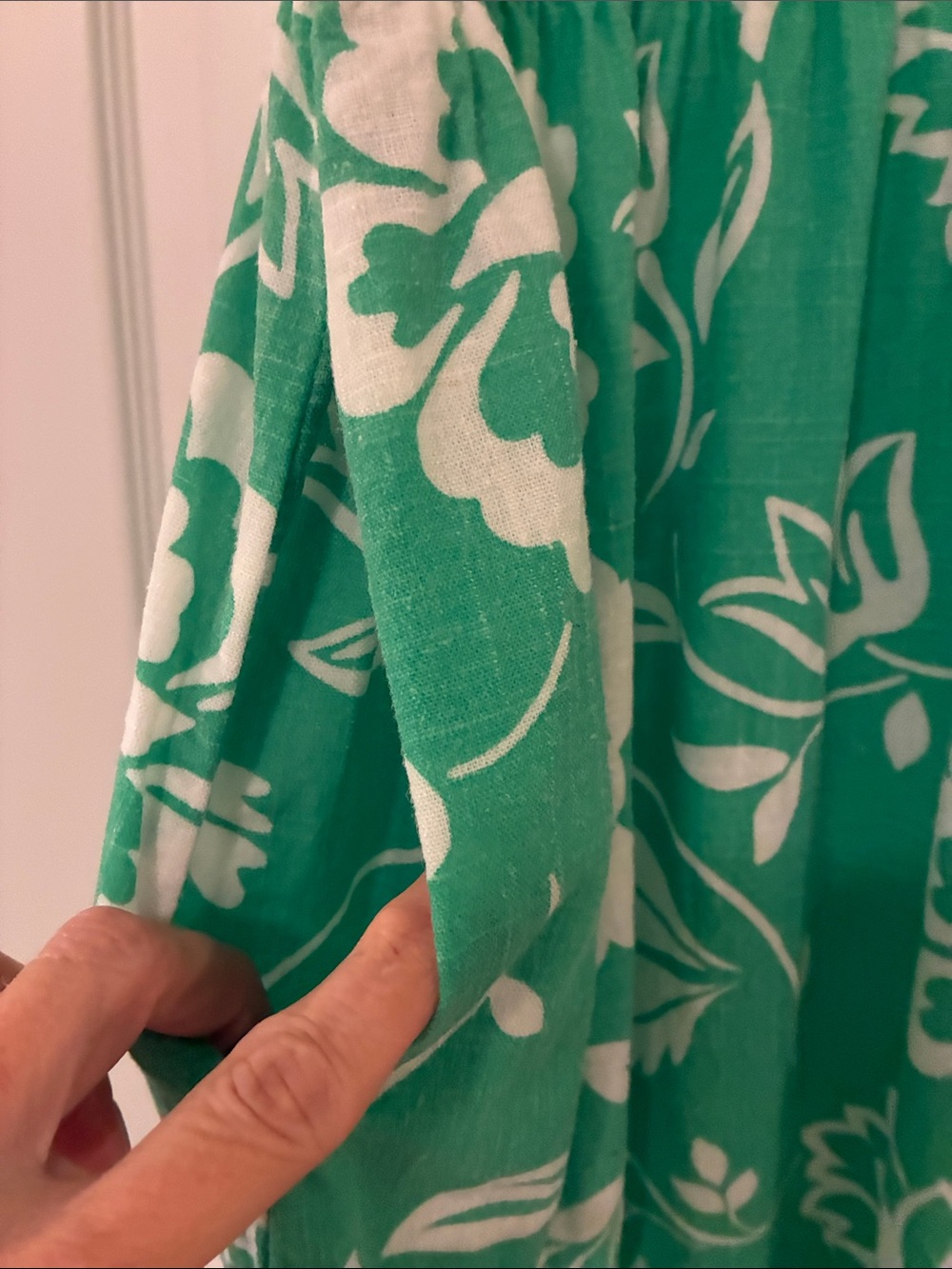 Draper James Linen Floral Smocked Waist Tiered Maxi Dress Southern Charm - Picture 5 of 11